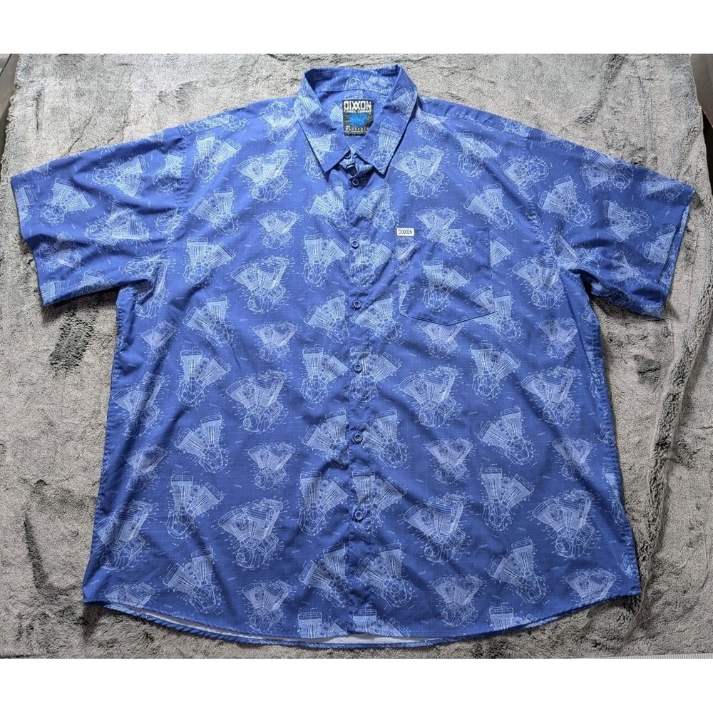 The Dixxon Flannel Co The Blueprint Short Sleeve Button Up Shirt Men's Size 5X